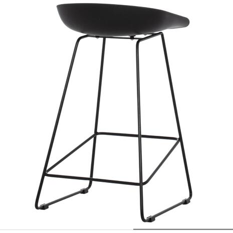 ΣΚΑΜΠΟ ΜΠΑΡ NAILA HM9299.02 ΜΑΥΡΟ ΜΕΣΑΙΟΥ ΥΨΟΥΣ 44x44x74Yεκ. (σετ 2 τεμαχίων)