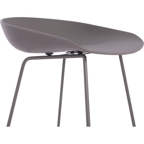 ΣΚΑΜΠΟ ΜΠΑΡ NAILA HM9299.10 ΓΚΡΙ ΜΕΣΑΙΟΥ ΥΨΟΥΣ 44x44x74Yεκ. (σετ 2 τεμαχίων)