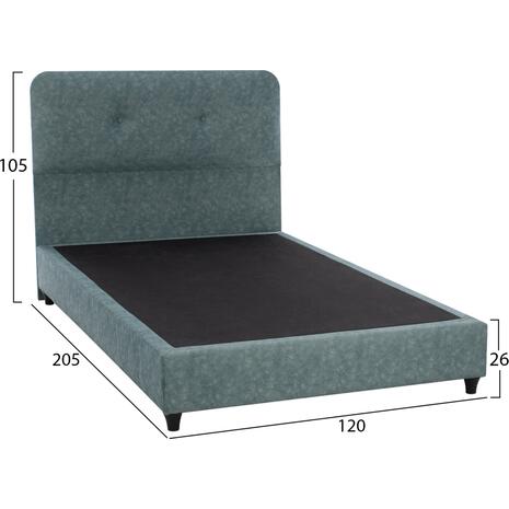 ΚΡΕΒΑΤΙ DOLORES ΑΠΟ ΥΦΑΣΜΑ LIGHT GREEN HM649.27 ΓΙΑ ΣΤΡΩΜΑ 90x200 εκ.