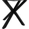 ΤΡΑΠΕΖΙ ΤΡΑΠΕΖΑΡΙΑΣ SYNTEC HM9308.01 SINTERED STONE ΜΑΥΡΟ ΜΕΤΑΛΛΙΚΑ ΠΟΔΙΑ 160x90x75Y εκ.
