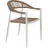 ΠΟΛΥΘΡΟΝΑ ΑΛΟΥΜΙΝΙΟΥ GRET HM5854.01 ΛΕΥΚΗ PE RATTAN ΜΠΕΖ 56x55,5x78Υεκ.