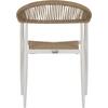 ΠΟΛΥΘΡΟΝΑ ΑΛΟΥΜΙΝΙΟΥ GRET HM5854.01 ΛΕΥΚΗ PE RATTAN ΜΠΕΖ 56x55,5x78Υεκ.