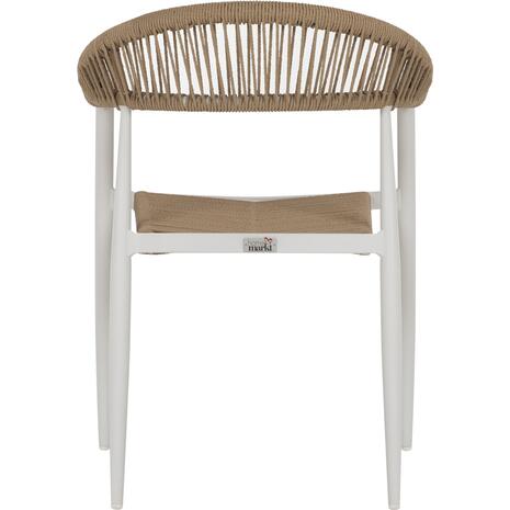 ΠΟΛΥΘΡΟΝΑ ΑΛΟΥΜΙΝΙΟΥ GRET HM5854.01 ΛΕΥΚΗ PE RATTAN ΜΠΕΖ 56x55,5x78Υεκ.