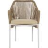 ΠΟΛΥΘΡΟΝΑ ΑΛΟΥΜΙΝΙΟΥ LOKKI HM5855.01 ΛΕΥΚΟ ΜΕ ΣΧΟΙΝΙ WICKER PE ΜΠΕΖ 56x66x82Υ εκ.