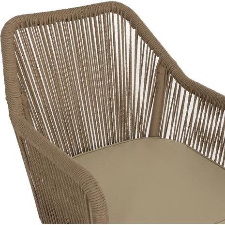 ΠΟΛΥΘΡΟΝΑ ΑΛΟΥΜΙΝΙΟΥ LOKKI HM5855.01 ΛΕΥΚΟ ΜΕ ΣΧΟΙΝΙ WICKER PE ΜΠΕΖ 56x66x82Υ εκ.