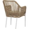 ΠΟΛΥΘΡΟΝΑ ΑΛΟΥΜΙΝΙΟΥ LOKKI HM5855.01 ΛΕΥΚΟ ΜΕ ΣΧΟΙΝΙ WICKER PE ΜΠΕΖ 56x66x82Υ εκ.