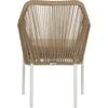 ΠΟΛΥΘΡΟΝΑ ΑΛΟΥΜΙΝΙΟΥ LOKKI HM5855.01 ΛΕΥΚΟ ΜΕ ΣΧΟΙΝΙ WICKER PE ΜΠΕΖ 56x66x82Υ εκ.