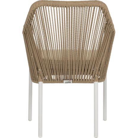 ΠΟΛΥΘΡΟΝΑ ΑΛΟΥΜΙΝΙΟΥ LOKKI HM5855.01 ΛΕΥΚΟ ΜΕ ΣΧΟΙΝΙ WICKER PE ΜΠΕΖ 56x66x82Υ εκ.