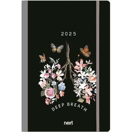 Ημερολόγιο ημερήσιο NEXT Trends flexi με λάστιχο 14x21cm 2025 Deep Breath