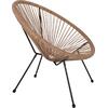 ΠΟΛΥΘΡΟΝΑ ACAPULCO Τ. ΦΩΛΙΑ ΜΕΤΑΛΛΟ ΜΑΥΡΟ ΜΕ TWISTED WICKER HM5871.01 70x73x79 εκ.