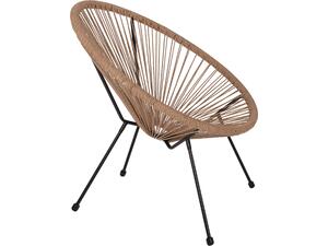 ΠΟΛΥΘΡΟΝΑ ACAPULCO Τ. ΦΩΛΙΑ ΜΕΤΑΛΛΟ ΜΑΥΡΟ ΜΕ TWISTED WICKER HM5871.01 70x73x79 εκ.