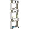 ΒΙΒΛΙΟΘΗΚΗ ΜΕΛΑΜΙΝΗΣ OWLOLIVE GREY ΛΕΥΚΟ 60x19,5x165Yεκ.HM8923.11