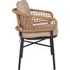 ΠΟΛΥΘΡΟΝΑ ΑΛΟΥΜΙΝΙΟΥ DARK GREY ΕΠΑΓΓΕΛΜ. RATTAN ΜΑΞΙΛΑΡΙ ΜΠΕΖ HM5863.01 60x56x84 εκ.
