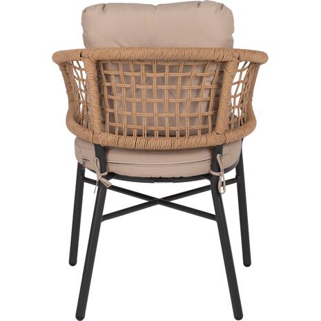ΠΟΛΥΘΡΟΝΑ ΑΛΟΥΜΙΝΙΟΥ DARK GREY ΕΠΑΓΓΕΛΜ. RATTAN ΜΑΞΙΛΑΡΙ ΜΠΕΖ HM5863.01 60x56x84 εκ.