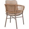 ΠΟΛΥΘΡΟΝΑ ΑΛΟΥΜΙΝΙΟΥ ΜΟΚΑ ΕΠΑΓΓΕΛΜ. RATTAN & ΜΑΞΙΛΑΡΙ ΜΠΕΖ HM5863.02 60x56x84Y εκ.