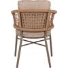 ΠΟΛΥΘΡΟΝΑ ΑΛΟΥΜΙΝΙΟΥ ΜΟΚΑ ΕΠΑΓΓΕΛΜ. RATTAN & ΜΑΞΙΛΑΡΙ ΜΠΕΖ HM5863.02 60x56x84Y εκ.