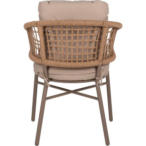 ΠΟΛΥΘΡΟΝΑ ΑΛΟΥΜΙΝΙΟΥ ΜΟΚΑ ΕΠΑΓΓΕΛΜ. RATTAN & ΜΑΞΙΛΑΡΙ ΜΠΕΖ HM5863.02 60x56x84Y εκ.
