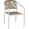 ΠΟΛΥΘΡΟΝΑ ΑΛΟΥΜΙΝΙΟΥ ΛΕΥΚΟ ΜΕ PE RATTAN WICKER HM5856.01 57x63x80Yεκ.