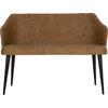 ΚΑΝΑΠΕΣ 2-ΘΕΣΙΟΣ ΕΠΑΓΓΕΛ. CARLOS HM9273.19 ΧΡΥΣΟ Τ.NUBUCK-ΞΥΛΙΝΑ ΠΟΔΙΑ 119x60x84Υεκ.