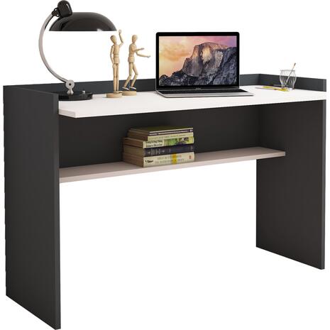 ΓΡΑΦΕΙΟ ΜΕΛΑΜΙΝΗΣ ΓΚΡΙ ΛΕΥΚΟ CLASSIKER HM9227.13 118x58x80Υεκ.