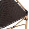 ΚΑΡΕΚΛΑ ΑΛΟΥΜΙΝΙΟΥ BAMBOO LOOK ΜΕ ΚΑΦΕ PE RATTAN HM5925.01 47x58x95Yεκ.