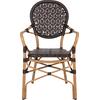 ΠΟΛΥΘΡΟΝΑ ΑΛΟΥΜΙΝΙΟΥ BAMBOO LOOK ΚΑΦΕ ΚΑΙ ΚΑΦΕ PE RATTAN HM5926.01 56x62x95Yεκ.