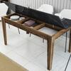 ΤΡΑΠΕΖΙ STANDARD HM9507.05 ΜΕΛΑΜΙΝΗ ΚΑΡΥΔΙ-ΜΑΥΡΟ ΜΑΡΜΑΡΟ ΜΕ ΑΠΟΘ.ΧΩΡΟ 145x88x75Yεκ.