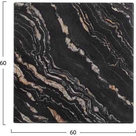 ΕΠΙΦΑΝΕΙΑ ΤΡΑΠΕΖΙΟΥ WERZALIT 60Χ60Χ3.5εκ.  BLACK GOLD MARBLE HM5229.15