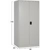 ΝΤΟΥΛΑΠΑ ΜΕΤΑΛΛΙΚΗ CLOD HM5961.11 2ΦΥΛΛΗ ΜΕ ΧΩΡΙΣΜΑ ΑΝΟΙΧΤΟ ΓΚΡΙ 90Χ40Χ180Yεκ.