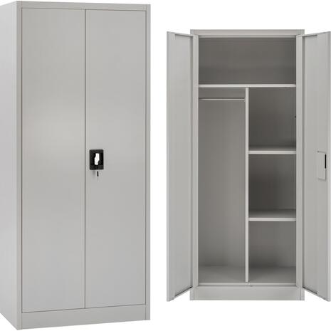 ΝΤΟΥΛΑΠΑ ΜΕΤΑΛΛΙΚΗ CLOD HM5961.11 2ΦΥΛΛΗ ΜΕ ΧΩΡΙΣΜΑ ΑΝΟΙΧΤΟ ΓΚΡΙ 90Χ40Χ180Yεκ.