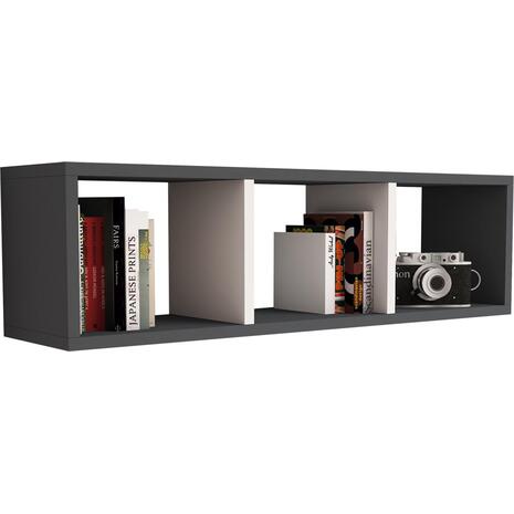 ΡΑΦΙΕΡΑ ΤΟΙΧΟΥ ΜΕΛΑΜΙΝΗΣ ΓΚΡΙ & ΛΕΥΚΟ CLASSIKER HM9228.13 90x22x25,6Υ εκ.
