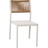 ΚΑΡΕΚΛΑ ΑΛΟΥΜΙΝΙΟΥ ΛΕΥΚΗ ΜΠΕΖ RATTAN & TEXTLINE HM5921.02 46x55,5x83Yεκ.