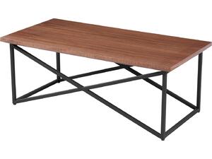 ΤΡΑΠΕΖΙ ΣΑΛΟΝΙΟΥ HM9469.02 MDF ΜΕ ΚΑΠΛΑΜΑ ΑΠΟ ΞΥΛΟ ΦΡΑΞΟΥ 120x60x45,5Yεκ.