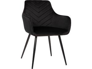 ΠΟΛΥΘΡΟΝΑ LATRELL HM8582.04 ΜΑΥΡΟ ΒΕΛΟΥΔΟ & ΜΑΥΡΑ ΜΕΤΑΛΛΙΚΑ ΠΟΔΙΑ 54x57x84Yεκ. (σετ 2 τεμαχίων) (Μαύρο)