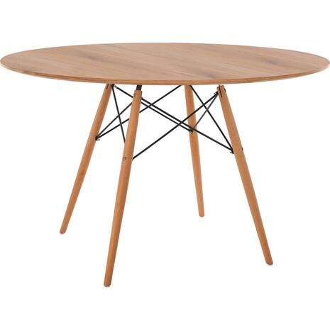 ΤΡΑΠΕΖΙ MINIMAL ΣΤΡΟΓΓΥΛΟ HM8454.04 MDF ΣΕ ΦΥΣΙΚΟ-ΠΟΔΙΑ ΟΞΙΑΣ ΣΕ ΦΥΣΙΚΟ Φ120Χ75Υεκ.