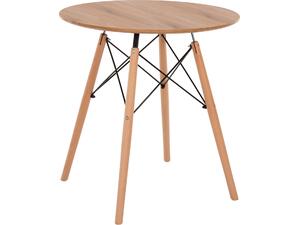 ΤΡΑΠΕΖΙ MINIMAL ΣΤΡΟΓΓΥΛΟ HM0059.04 MDF ΣΕ ΦΥΣΙΚΟ-ΠΟΔΙΑ ΟΞΙΑΣ ΦΥΣΙΚΟ Φ80Χ72Υεκ.