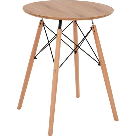 ΤΡΑΠΕΖΙ ΣΤΡΟΓΓΥΛΟ MINIMAL HM0060.04 ΦΥΣΙΚΟ ΧΡΩΜΑ MDF-ΠΟΔΙΑ ΟΞΙΑΣ ΣΕ ΦΥΣΙΚΟ ΧΡΩΜΑ Φ60Χ76Υεκ.