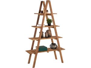 ΒΙΒΛΙΟΘΗΚΗ STAM HM7895 TEAK ΞΥΛΟ ΣΕ ΦΥΣΙΚΟ ΧΡΩΜΑ 120x33x180Y εκ.