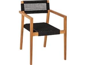 ΠΟΛΥΘΡΟΝΑ CHARLOTTE HM9637.02 ΞΥΛΟ TEAK & ΜΑΥΡΟ ΣΧΟΙΝΙ--B'ΔΙΑΛΟΓΗΣ 59x54x83Y