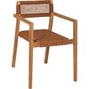 ΠΟΛΥΘΡΟΝΑ CHARLOTTE HM9637.01 ΞΥΛΟ TEAK & ΚΑΦΕ ΣΧΟΙΝΙ--B'ΔΙΑΛΟΓΗΣ 59x54x83Y εκ.