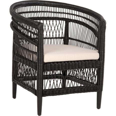 ΠΟΛΥΘΡΟΝΑ MALAWI HM9635.03 ΞΥΛΟ ΜΑΟΝΙ ΜΕ RATTAN ΜΑΥΡΟ--Β'ΔΙΑΛΟΓΗΣ 80x70x86Υεκ.