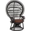 ΠΟΛΥΘΡΟΝΑ ROYAL PEACOCK HM9342.03 RATTAN ΜΑΥΡΟ-ΜΑΞΙΛΑΡΙ ΜΑΥΡΟ 114x72x150Yεκ. (Μαύρο)