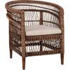 ΠΟΛΥΘΡΟΝΑ MALAWI HM9635.01 ΞΥΛΟ ΜΑΟΝΙ & RATTAN--Β'ΔΙΑΛΟΓΗΣ 80x70x86Υεκ.