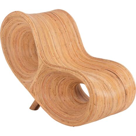 ΠΟΛΥΘΡΟΝΑ CURVY LOUNGE HM9645.01 ΑΠΟ RATTAN ΣΕ ΦΥΣΙΚΗ ΑΠΟΧΡΩΣΗ 63x128x97Y εκ.