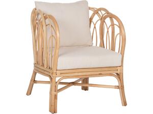 ΠΟΛΥΘΡΟΝΑ ESTOR HM9817 RATTAN ΣΕ ΦΥΣΙΚΟ-ΛΕΥΚΟ ΜΑΞΙΛΑΡΙ 78x75x92Υ εκ.