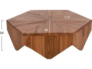 ΤΡΑΠΕΖΙ ΣΑΛΟΝΙΟΥ HEXAGON HM9790 ΞΥΛΟ ΤΕΑΚ ΣΕ ΦΥΣΙΚΟ 114x99x34Yεκ.