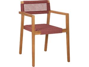 ΠΟΛΥΘΡΟΝΑ CHARLOTTE HM9637.06 ΞΥΛΟ TEAK & ΡΟΖ ΣΧΟΙΝΙ--B'ΔΙΑΛΟΓΗΣ 59x54x83Y εκ.