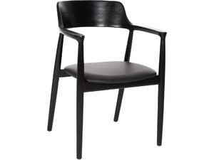 ΠΟΛΥΘΡΟΝΑ ΤΡΑΠΕΖΑΡΙΑΣ KINGSLEY HM9634.02 ΞΥΛΟ ΜΑΟΝΙ- ΜΑΥΡΟ VINYL 58x53x80Yεκ.