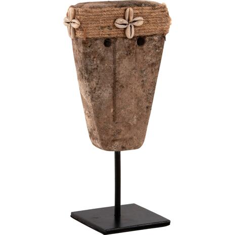 ΕΠΙΤΡΑΠΕΖΙΟ ΔΙΑΚΟΣΜΗΤΙΚΟ ΠΡΟΣΩΠΟ HM4315 PARAS STONE-ΜΕΤΑΛΛΙΚΟ ΜΑΥΡΟ STAND 10x7x21Υ εκ.