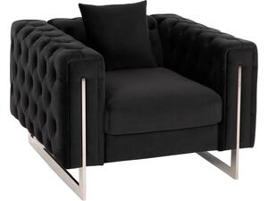 ΠΟΛΥΘΡΟΝΑ τ.CHESTERFIELD MOBAR HM3261.04 ΜΑΥΡΟ ΒΕΛΟΥΔΟ-ΜΕΤΑΛΛΙΚΑ ΠΟΔΙΑ 99x86,5x77Υεκ (Μαύρο)